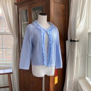 NWT Ruby Rd. Light Blue Cardigan, Size LP